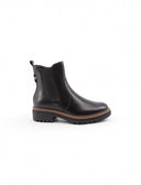 Stivaletto nero in pelle con cerniera