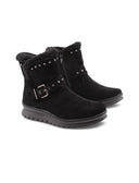 Stivaletto con bochie, fibbia e zip