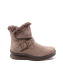 Stivaletto con bochie, fibbia e zip