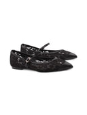 Ballerina mary jane in pizzo da donna