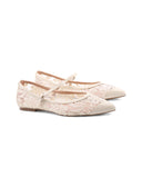 Ballerina mary jane in pizzo da donna