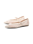 Ballerina mary jane in pizzo da donna