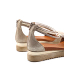 Sandalo gioiello con zip da donna