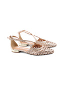Leskovic ballerina in pelle intrecciata