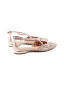 Leskovic ballerina in pelle intrecciata