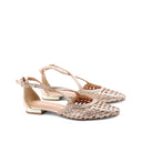 Leskovic ballerina in pelle intrecciata