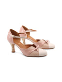 Decolleté con fiocchetto e cinturino