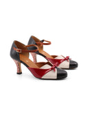 Decolleté con fiocchetto e cinturino