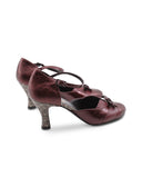 Décolleté bordeaux con fiocchetto donna