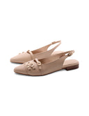 Ballerina slingback con fibbie oro da d