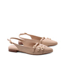 Ballerina slingback con fibbie oro da d