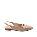 Ballerina slingback con fibbie oro da d