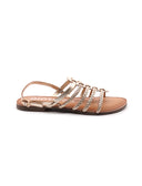 Limina sandalo oro in vera pelle donna