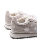 Beetown sneaker donna in pelle e pizzo
