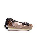Ludlow sneaker animalier con zeppa