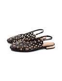 Calamus mules in vera pelle con borchie