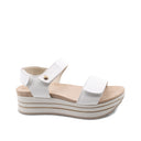 Sandalo platform in vera pelle da donna