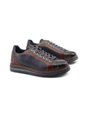 Scarpa in pelle effetto rettile da uomo