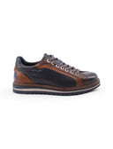 Scarpa in pelle effetto rettile da uomo