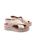 Sandalo in vera pelle da donna
