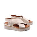 Sandalo in vera pelle da donna