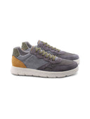 Sneaker da uomo in pelle e tessuto