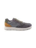 Sneaker da uomo in pelle e tessuto
