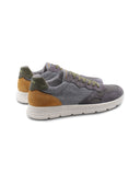 Sneaker da uomo in pelle e tessuto