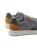 Sneaker da uomo in pelle e tessuto