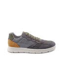 Sneaker da uomo in pelle e tessuto