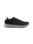 Sneaker blu in vera pelle da uomo
