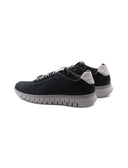 Sneaker blu in vera pelle da uomo