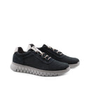 Sneaker blu in vera pelle da uomo