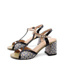 Sandalo t-bar open toe da donna