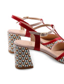 Sandalo t-bar open toe da donna