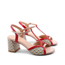 Sandalo t-bar open toe da donna