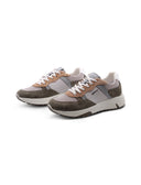 Sneaker in pelle e tessuto da uomo
