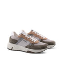 Sneaker in pelle e tessuto da uomo