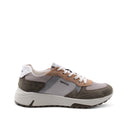 Sneaker in pelle e tessuto da uomo