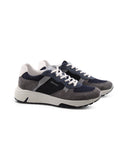 Sneaker in pelle e tessuto da uomo