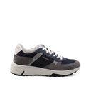 Sneaker in pelle e tessuto da uomo