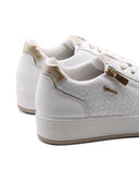 Sneaker bianca in pelle da donna
