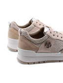 Sneaker con glitter da donna