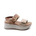 Sandalo con zeppa e plateau da donna