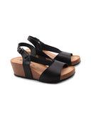 Sandalo zeppa con plantare memory foam