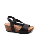 Sandalo zeppa con plantare memory foam
