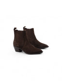 Stivaletto texano in pelle scamosciata