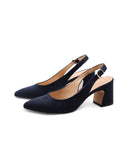 Décolleté slingback scamosciata donna