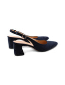 Décolleté slingback scamosciata donna