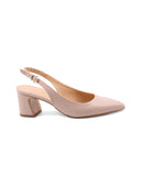 Décolleté slingback nude da donna